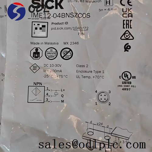 China IME12-04BNSZC0S Sick PLC SICK IME12-04BNSZC0S Proximity Sensor,Inductive,3.24mm Range,M12 x 1,NPN,NO,M12 wholesale