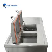 China Industrial Ultrasonic Cleaning Machine 61L With Two Baths Cleaning Heating Spraying on sale