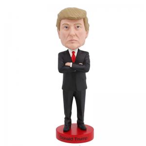 China 14CM Tall Donald John Trump Figure Polyresin Decorations supplier