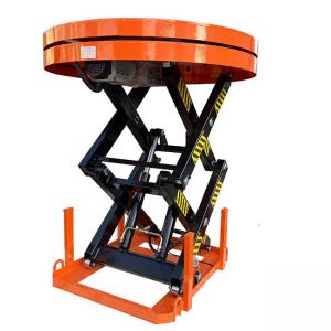 China 1t Custom Scissor Lift Table 1200mm Rotary Round Plate supplier