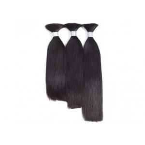 Straight Bulk Human Hair Extensions , Unprocessed Russian Hair Extensions Bulk