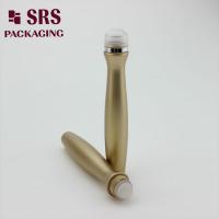 SRS packaging empty plastic gold color 15ml perfume roll on bottle