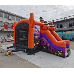 Kids Bounce Playhouse Halloween Jumping Castle With Slide Fire Resistant