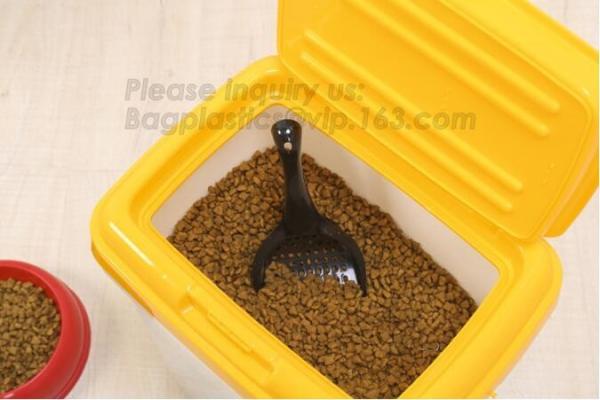 Pet Foods Storage Containers Bowls with Spoons Cat's Dog's Kitty's Puppy's