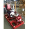 Red Diesel Engine Driven Fire Water Pump , Shipyards Fire Protection Jockey Pump