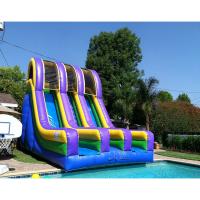 China Jumper House With Pool Inflatable Water Slide 40 Ft Mini Triangle Bounce House on sale