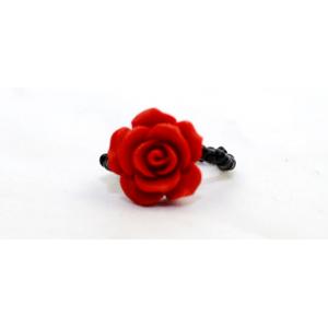Chinese red lacquer carved cinnabar red ring ring