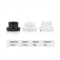China Customized Printing Logo Clear Black White 5ml Glass Concentrate Jar Child Proof on sale