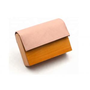 Little Rectangle Shape Wooded Evening Clutch Bags With Pu Flap For Women
