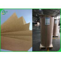 China High Stiffness Brown Kraft Paper Roll / Grade AAA Recycled Kraft Paper Roll on sale