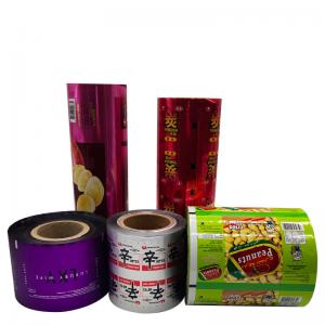 Customized Size Plastic Roll Stock for Nuts Food Candy and Chocolate Bar Packaging