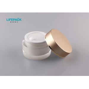 High Definition Transparent Cosmetic Acrylic Jar 50g Capacity With Gold Cap