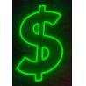 Dollars neon sign handmade green color money neon sign