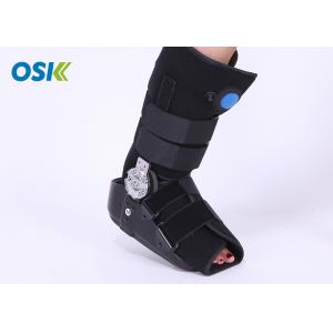 Black Medical Walking Boot For Broken Foot , Pneumatic Walking Boot Universal Sizes