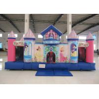 China Pink Inflatable Princess Bounce House , Big Party Inflatable Bouncy Castle 5 X 5.8 X 3m on sale