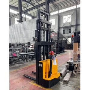 China New Design Walkie Electric Pallet Stacker with Night Lighting Speakers and Customizable Fork Width wholesale