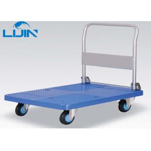 China High strength steel Platform Hand Trolley / Platform Hand Truck With Castor supplier