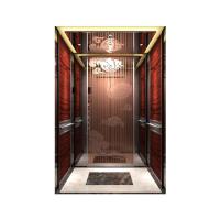 China Split Door Home Villa Elevator 1m To 1.75m/S Mirror Stainless Steel Platform Lift Gearless on sale