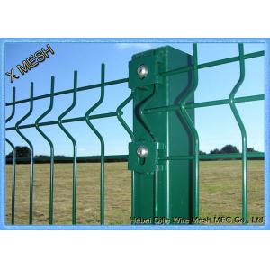 China Green Powder Coated Wire Mesh Fence Panels Perimeter Coated Welded Wire Fence Steel supplier