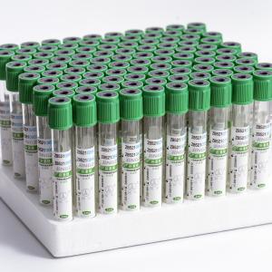 Green Cap Vacuum Lithium Heparin Blood Collection Tube Glass Or PET