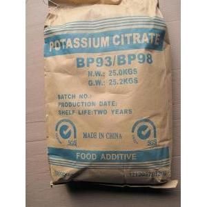 China Good quality best price food ingredients potassium citrate made in China wholesale