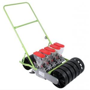 China Hand Propelled Vegetable Seeder Machine 4 Row Seed Depth Adjustable supplier