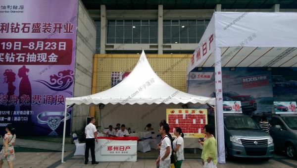 High Peak Outdoor Exhibition Tents White PVC Cover Aluminum Frame For Car