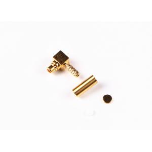 China 50 ou o ouro 75Ohm chapeou o conector coaxial do RF do friso masculino da tomada do ângulo MCX direito supplier