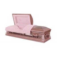 China Silver Finish Metal Casket SGS Certification With Swing Bar Handle MC05 on sale