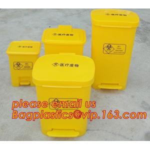 China HDPE garbage bin with wheels and lid plastic trash bin, Kitchen accessories Double-bucket pull out garbage trash bin wholesale