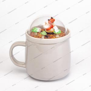 90mm Globe Lid Promotional Ceramic Coffee Mugs