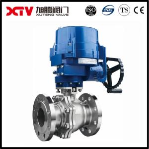 China Electric Driving Mode Special Material Cast Steel Water Industrial Flanged Ball Valve supplier