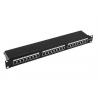 Cold Rolled Steel Cat6 Shielded Patch Panel , Screened 568A B 24 Way Patch Panel