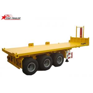 Steel Container Step Deck Semi Trailer , Heavy Duty Low Deck Trailer