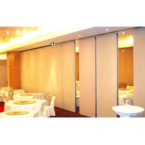 China Aluminium Alloy Melamine Surface Folding Partition Walls , Interior Hotel Soundproof Room Dividers supplier