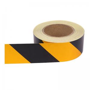 Black and yellow PVC warning tape Fire safety engineering traffic warning line, black and yellow twill reflective tape