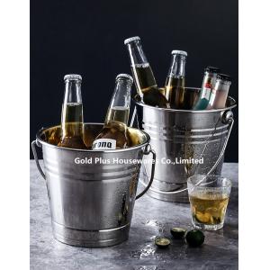 China 2.5L Bucket & cooler & holder type stainless steel mini ice bucket cheap steel ice bucket wine ice bucket supplier