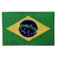 China ODM Blend Twill Brazil Country Flag Patches Embroidery Border on sale