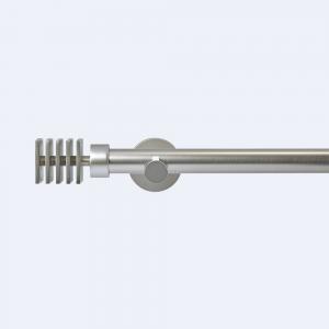 China Multilayer Head Pipe Curtain Rods 25MM Diameter Metal Material Beige Sweeping Color supplier