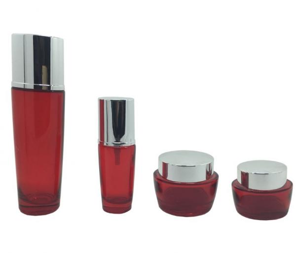 Red Empty Cosmetic Containers 30g 50g Essential Oil Glass Dropper 30ml 50ml 80ml