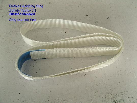 One way endless webbing sling , according to EN1492-1 , DIN 60005-2006 Standard