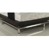 Oversized Platform Bed With Diamonds Plush Design Upholstered Velvet Fabric