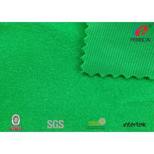 Green Colour Brushed Polyester Tricot Knit Fabric For Snooker Table 150CM Width