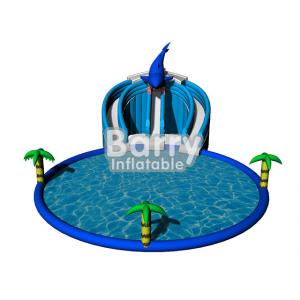 China Summer Inflatable Water Game Toys Dolphin Inflatable Amusement Park For Kids / Adult supplier