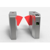 China 304 Stainless Steel Flap Barrier Gate , Synchronization Controlled Access Turnstiles on sale