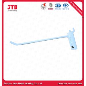 China Single Line Powder Coated White Pegboard Hook For Supermarket 300mm 350mm supplier