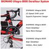 China 88mm Wheels Shimano Ultegra Road Bike With Ultegra R8000 22S Group Set wholesale