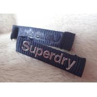 China Superdry 3D High Frequency Silver Logo Clothing Neck Label For Jackets on sale
