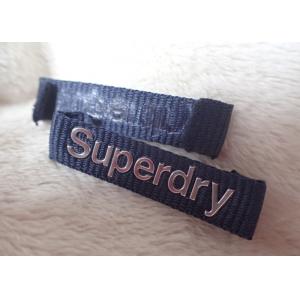 China Superdry 3D High Frequency Silver Logo Clothing Neck Label For Jackets supplier