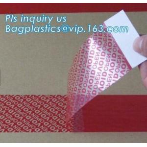 China labeling tape, Number Transfer Warranty Clothing With Series Number Void Seal Tamper Evident Security Tape supplier